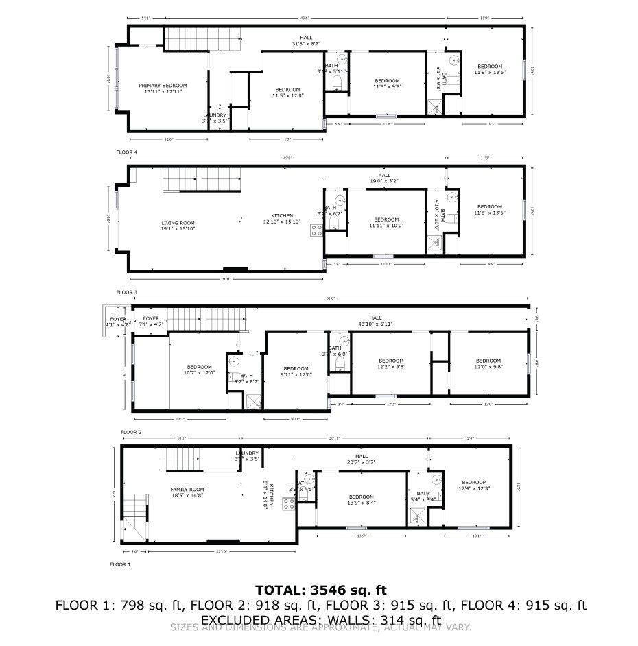 Co-living property floor plan - 1925